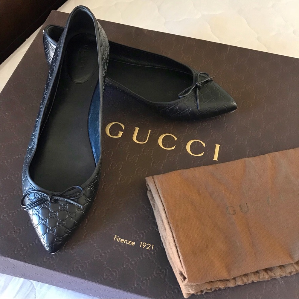 Guccissima Pointed Toe Flats